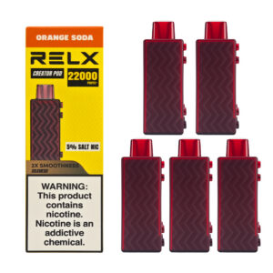 RELX Creator Magnetic Building Block Vape (5-Pack)– Orange Soda, Up to 22,000 Puffs