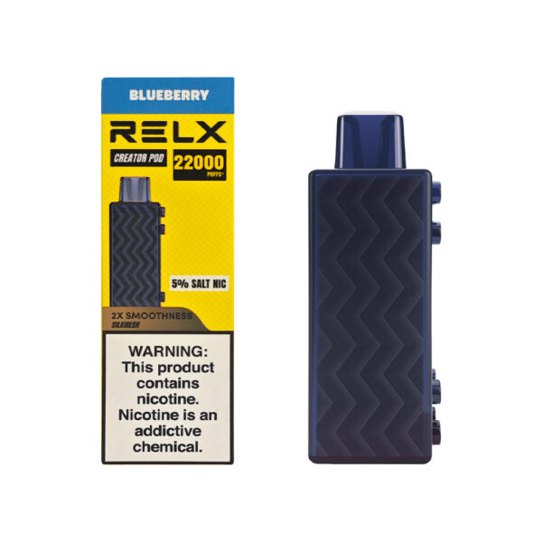 蓝 RELX Creator Magnetic Building Block Vape – Blueberry, Up to 22,000 Puffs
