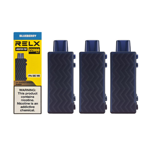 RELX Creator Magnetic Building Block Vape (3-Pack)– Blueberry, Up to 22,000 Puffs