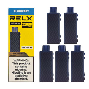 RELX Creator Magnetic Building Block Vape (5-Pack)– Blueberry, Up to 22,000 Puffs