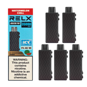 RELX Creator Magnetic Building Block Vape (5-Pack)– Watermelon, Up to 35,000 Puffs