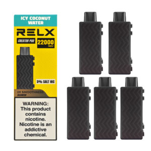 RELX Creator Magnetic Building Block Vape (5-Pack)– Icy Coconut Water, Up to 22,000 Puffs