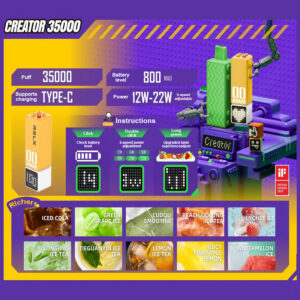 RELX Creator Magnetic Modular Vape 35,000 Puffs – Premium Building Block Pod System | Ultra Capacity | Multi-Flavour Options