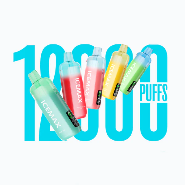 ICEMAX Ultra Freeze Disposable Vape 12,000 Puffs – Ice Cooling Flavour, Smart Display & Transparent Pod