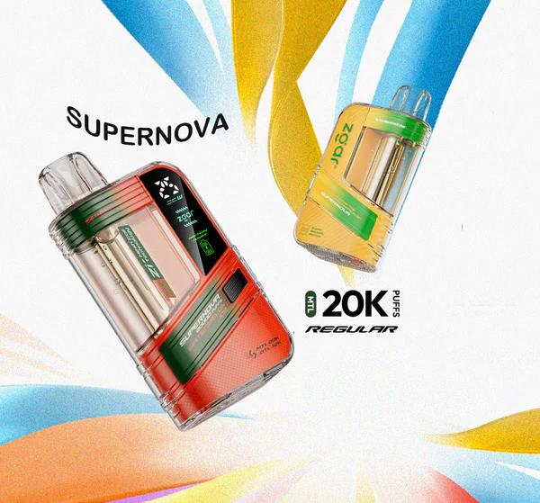Zgar Supernova 20,000 Puffs Disposable Vape – Smart LED Display & Adjustable Airflow