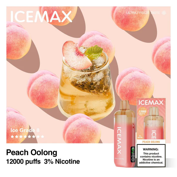 ICEMAX Ultra Freeze Disposable Vape 12,000 Puffs – Ice Cooling Flavour, Smart Display & Transparent Pod